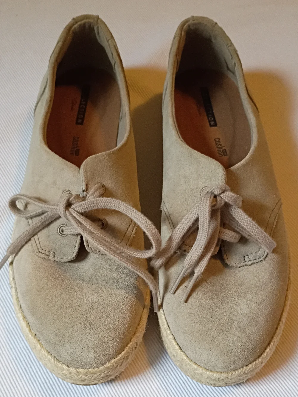 Clarks Collection Women's Suede Espadrille Sneaker Flats